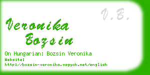 veronika bozsin business card